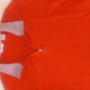 Izod mens thermal ribbed 1/4 zip long sleeve pullover polo‎ large